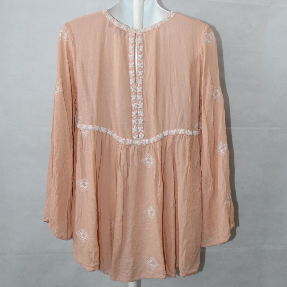 RD & Koko Anthropologie Women’s Boho Top with Embroidery Pink Size Medium - Picture 6 of 9